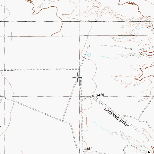Topographic Map of Taurus Mesa Airport, TX