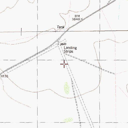 Topographic Map of 02 Ranch Airport (historical), TX