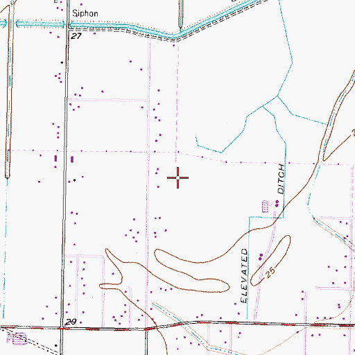 Topographic Map of Rebel Field, TX