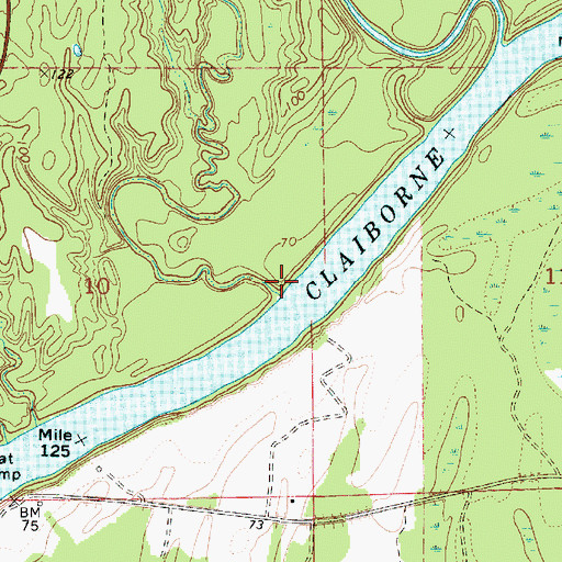 Topographic Map of William Creek, AL