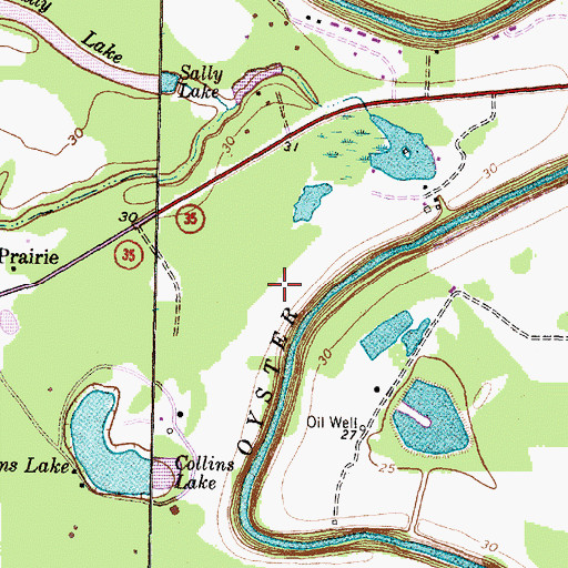 Topographic Map of Phillips Corporation Airport, TX