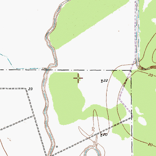 Topographic Map of Texas Gulf Coast Regional Airport, TX