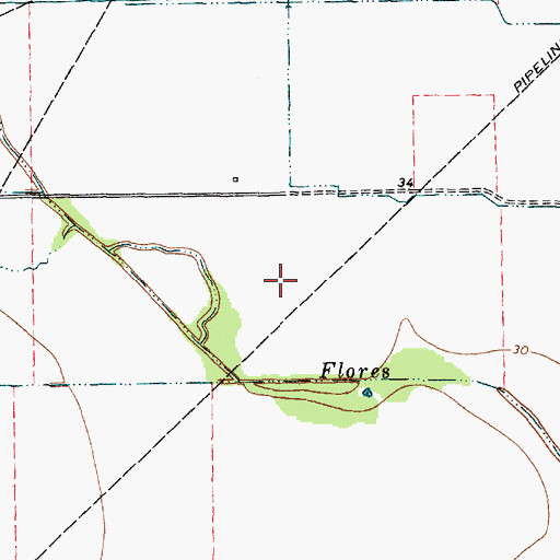 Topographic Map of Flyin Tiger Airport, TX