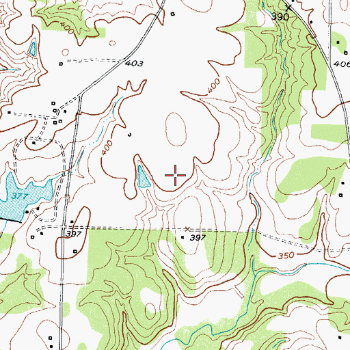 Topographic Map of Russells Ranch Airport, TX