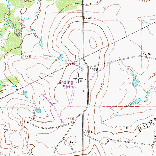 Topographic Map of Hornady Ranch Airport, TX
