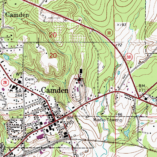 Topographic Map of Womens Board of United Presbyterian Church School (historical), AL