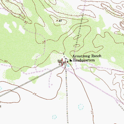 Topographic Map of Armstrong Ranch Airport, TX