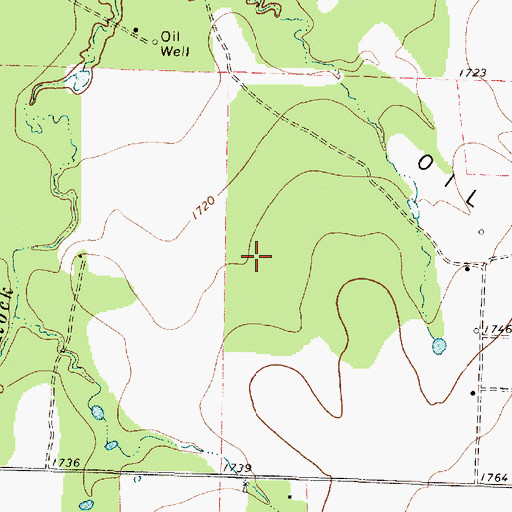 Topographic Map of Stonewall County Airport, TX