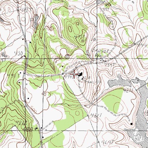 Topographic Map of Meadowood Ranch Heliport, TX