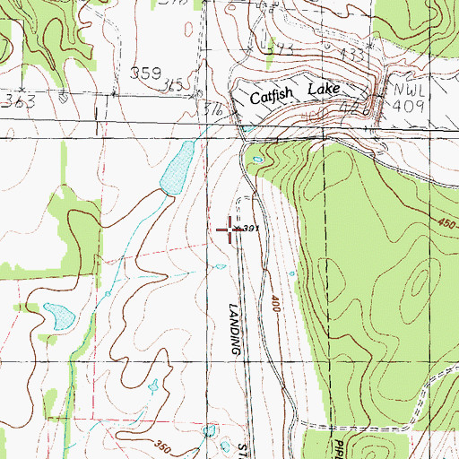 Topographic Map of Lochridge Ranch Airport, TX