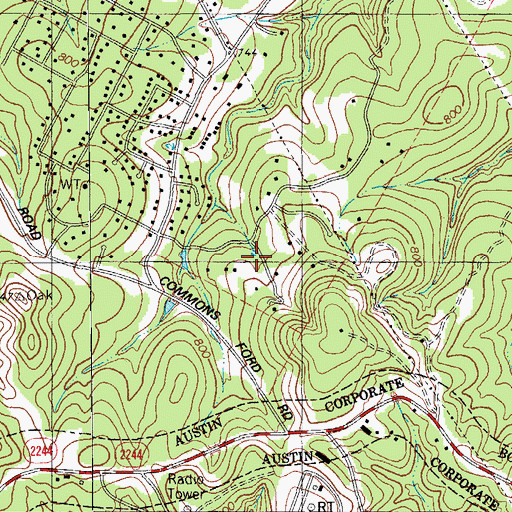 Topographic Map of Ossiport Heliport, TX