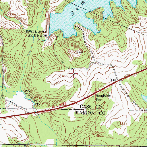 Topographic Map of Eagle Landing, TX