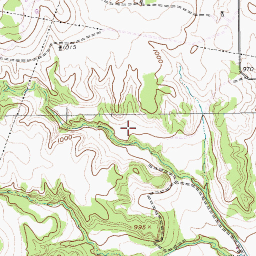 Topographic Map of Blue Skies Airport, TX
