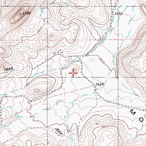 Topographic Map of Saddleback Ranch Number 2 Airport (historical), TX