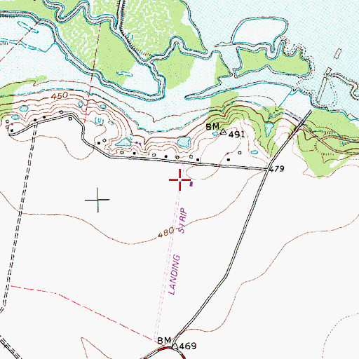 Topographic Map of Flying O Airport, TX