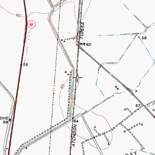 Topographic Map of Ag Aviation Airport (historical), TX
