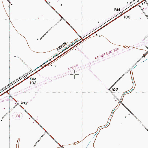 Topographic Map of Aviasud Airpark (historical), TX