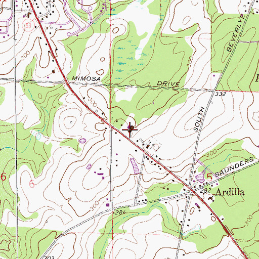 Topographic Map of Ardilla School (historical), AL