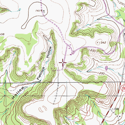 Topographic Map of Flying X Ranch Airport (historical), TX