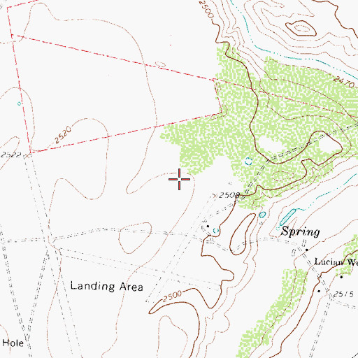 Topographic Map of Edwards Lucian Wells Ranch Airport, TX