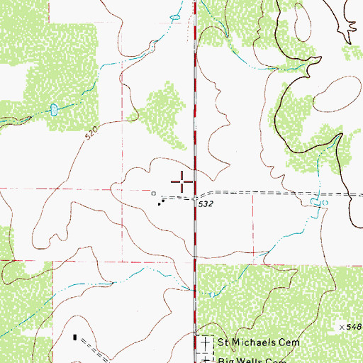 Topographic Map of Price Ranch Airport (historical), TX