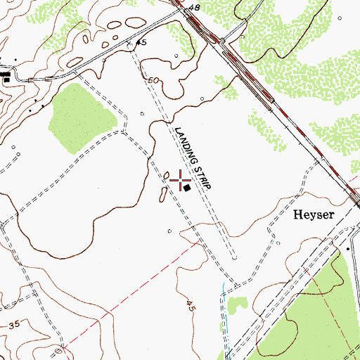 Topographic Map of Green Lake Ranch Airport, TX
