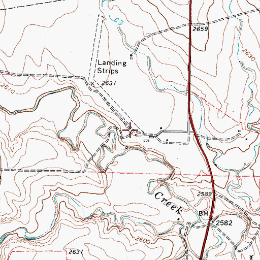 Topographic Map of Figure 1 Ranch Airport (historical), TX