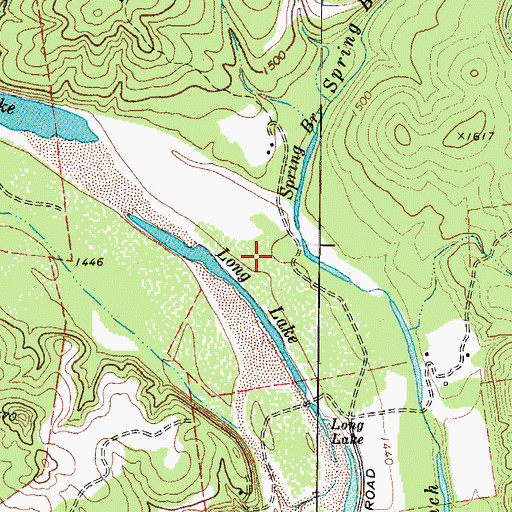 Topographic Map of Spring Ranch Airport, TX