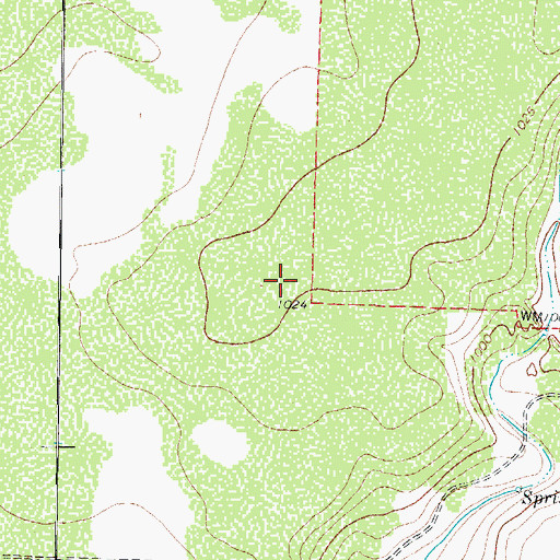 Topographic Map of La Fonda Ranch Airport, TX