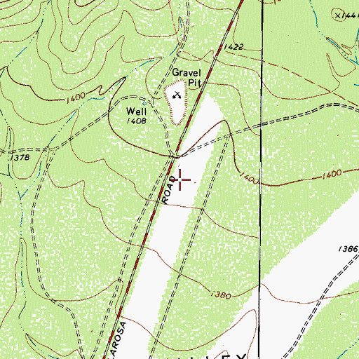 Topographic Map of Tularosa Airport, TX