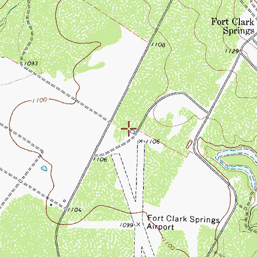 Topographic Map of Fort Clark Springs Airport, TX