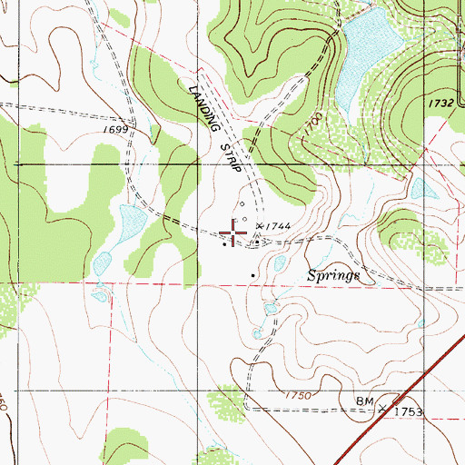 Topographic Map of Curtis Ranch Field, TX