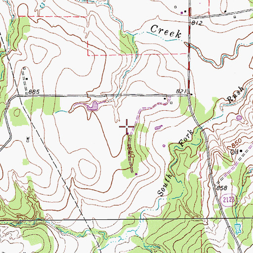 Topographic Map of Flying S Ranch Airport, TX