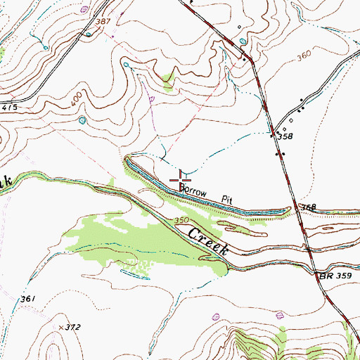 Topographic Map of Eisenbeck Ranch Airport (historical), TX
