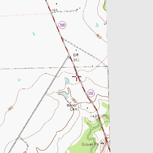 Topographic Map of Mikeska Field, TX