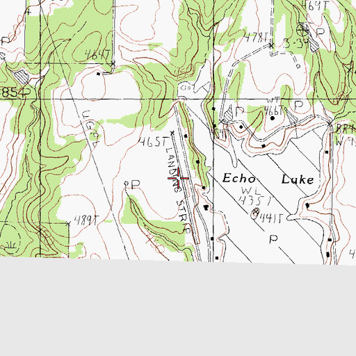 Topographic Map of Echo Lake Airport, TX