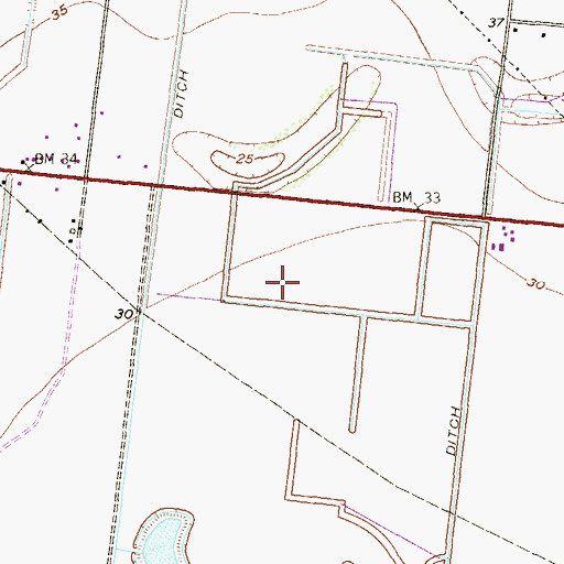 Topographic Map of AG-Air Incorporated Airport (historical), TX