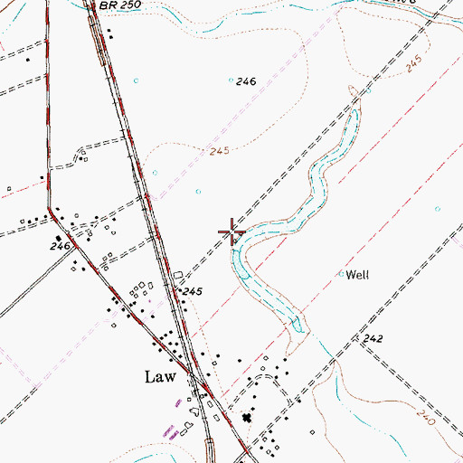 Topographic Map of Varisco Airport, TX