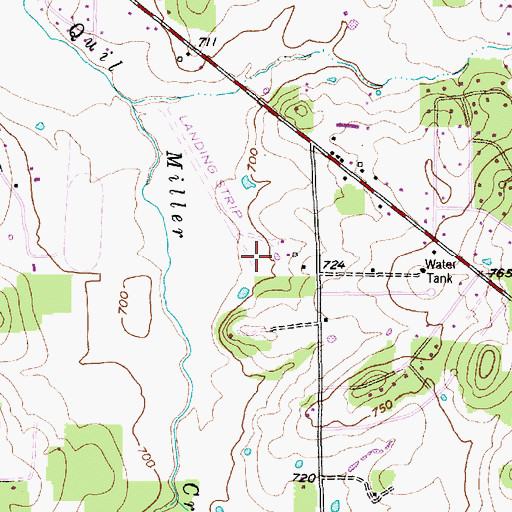 Topographic Map of Rafter J Airport, TX