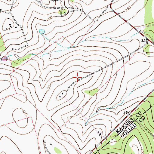 Topographic Map of Porter Ranch Airport (historical), TX