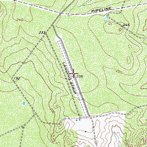 Topographic Map of Paisano Ranch Airport, TX