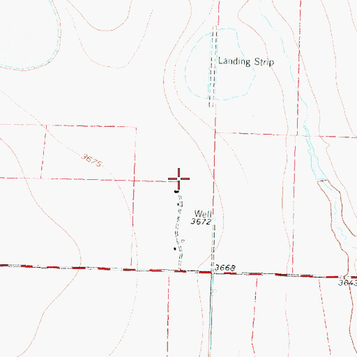 Topographic Map of Maples Field, TX