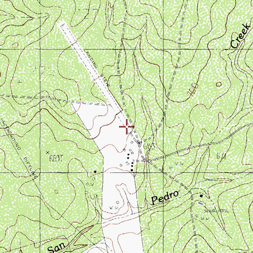 Topographic Map of San Pedro Ranch Airport, TX