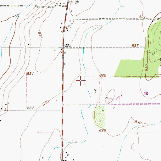 Topographic Map of Weiblen Airport, TX