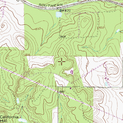 Topographic Map of T-Ranch Airport, TX