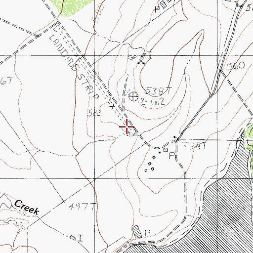 Topographic Map of Briggs Ranch Airport, TX