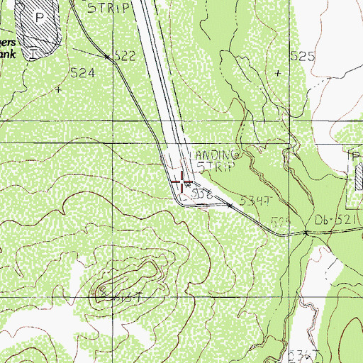 Topographic Map of Harrison Piloncillo Ranch Airport, TX