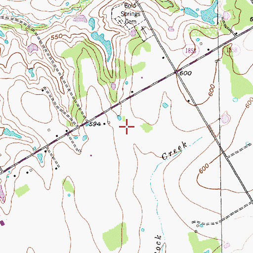 Topographic Map of Square K Airport, TX