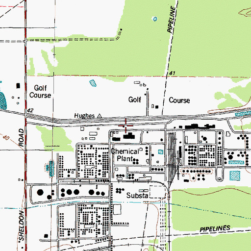 Topographic Map of LPC Heliport, TX