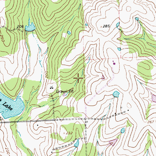 Topographic Map of Rocking W Ranch Heliport, TX